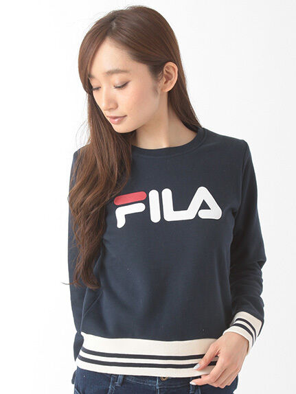 FILA×Ehwgロゴプリントプルオーバー