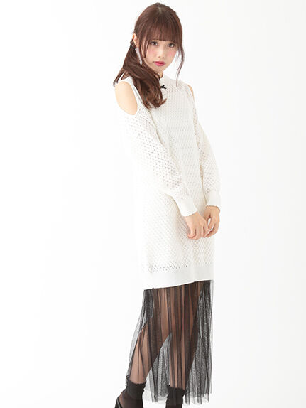 E hyphen world gallery BonBon ハイネックチュールOPセット ￥14,040