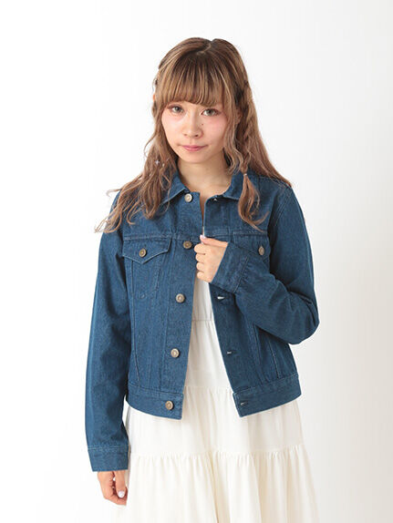 Lace Up Denim Jacket