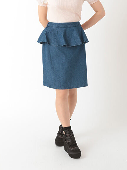 Frill Denim Skirt