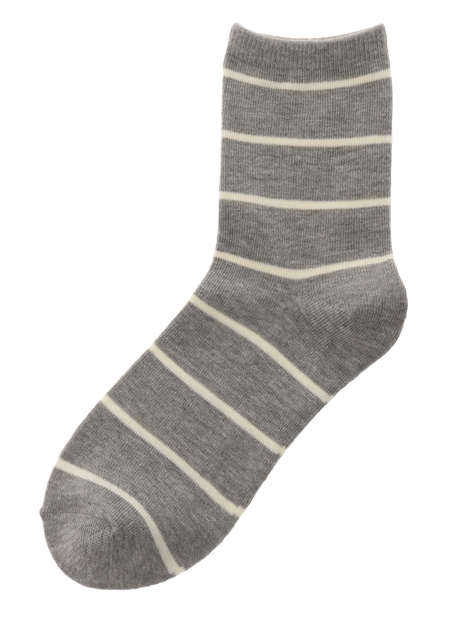 細ボーダーショートソックス