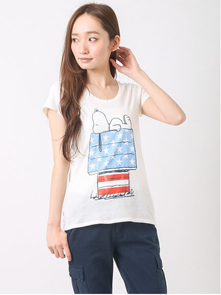 【JUNKFOOD×7DS】SNOPPY星条旗Tシャツ