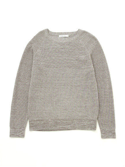 Men's アクリルコットン 片アゼ長袖プルオーバー
