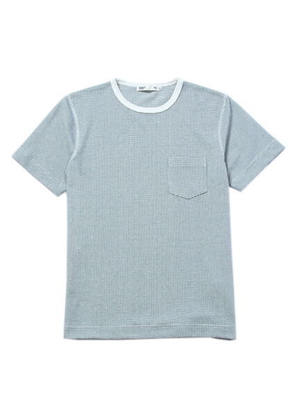Men's メクラジマワッフル半袖ポケットTeeシャツ