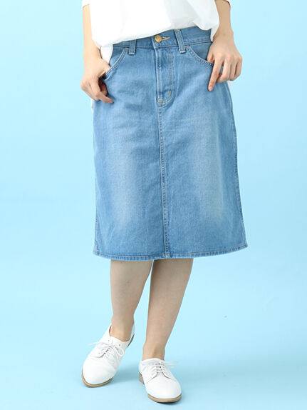 ・ミディ丈デニムスカート