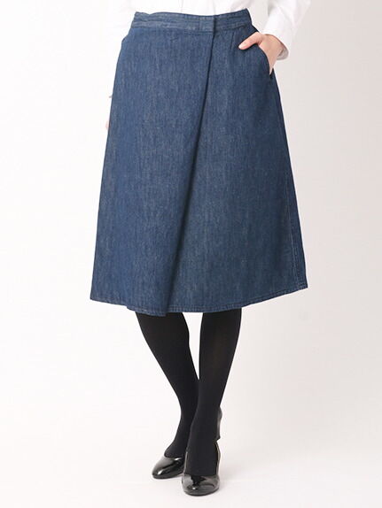 ・ウエストオリカエシデニムスカート