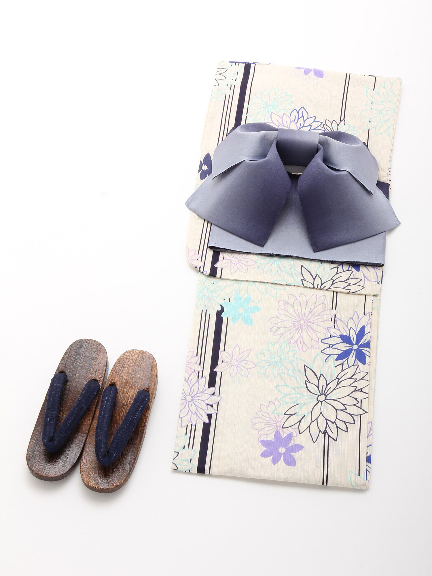 Green Parks ストライプ花柄浴衣