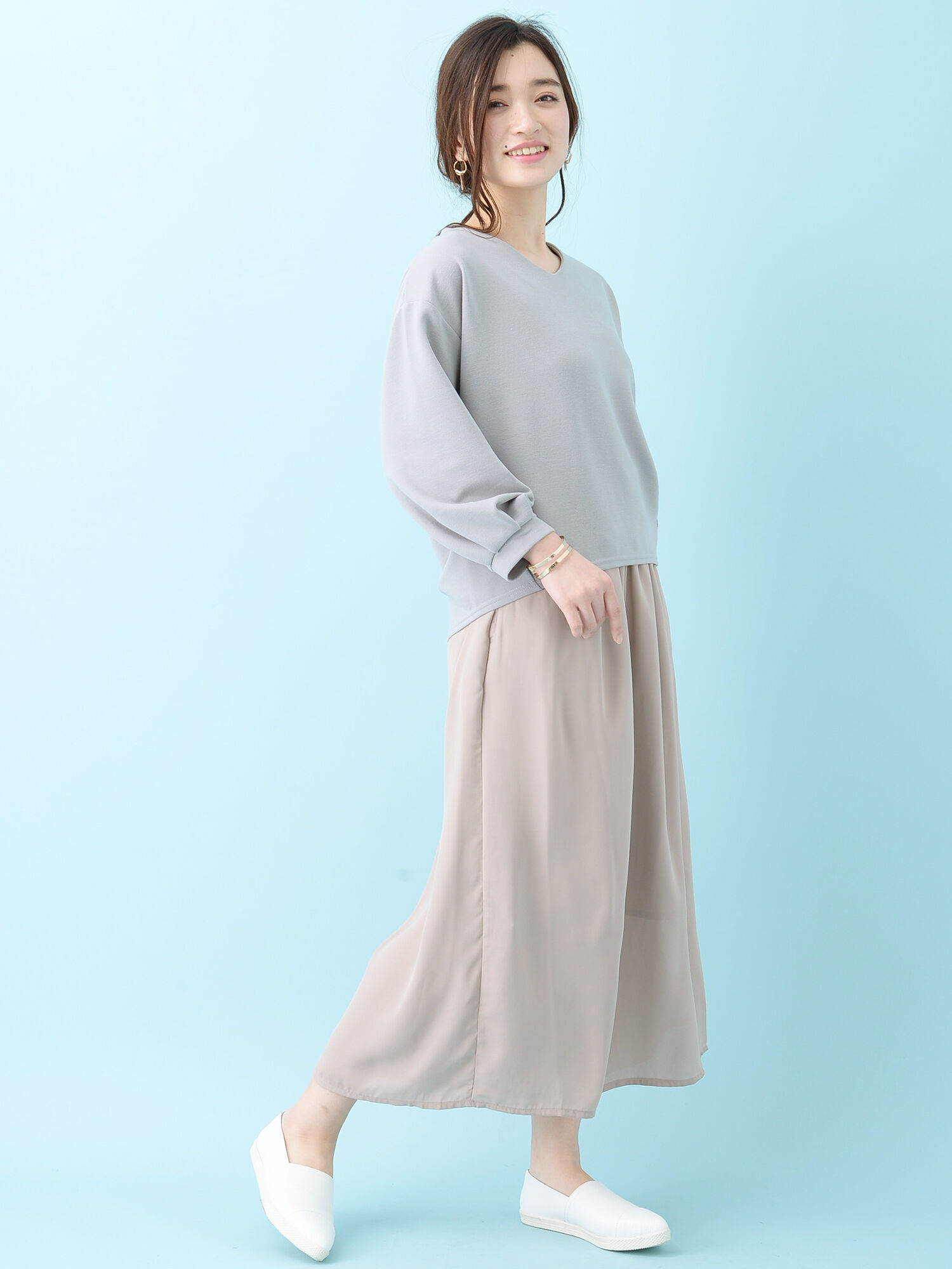 m2点setカットプルオーバー×パンツ
