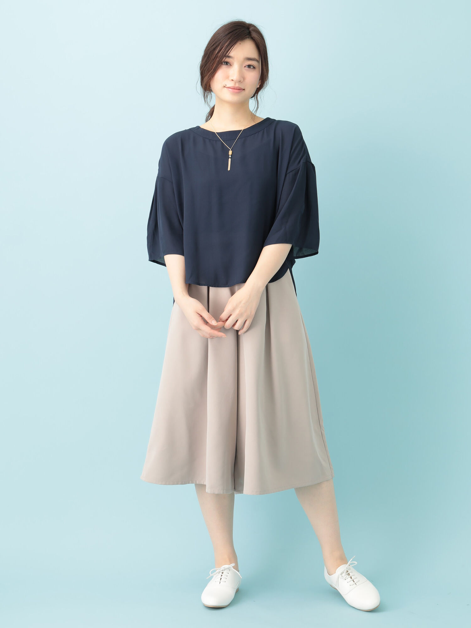 ・2点セットブラウス+ガウチョ