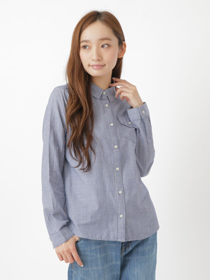 ・Bストライプ長袖シャツ