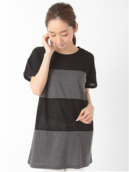 Green Parks U切替ボーダーカットチュニック