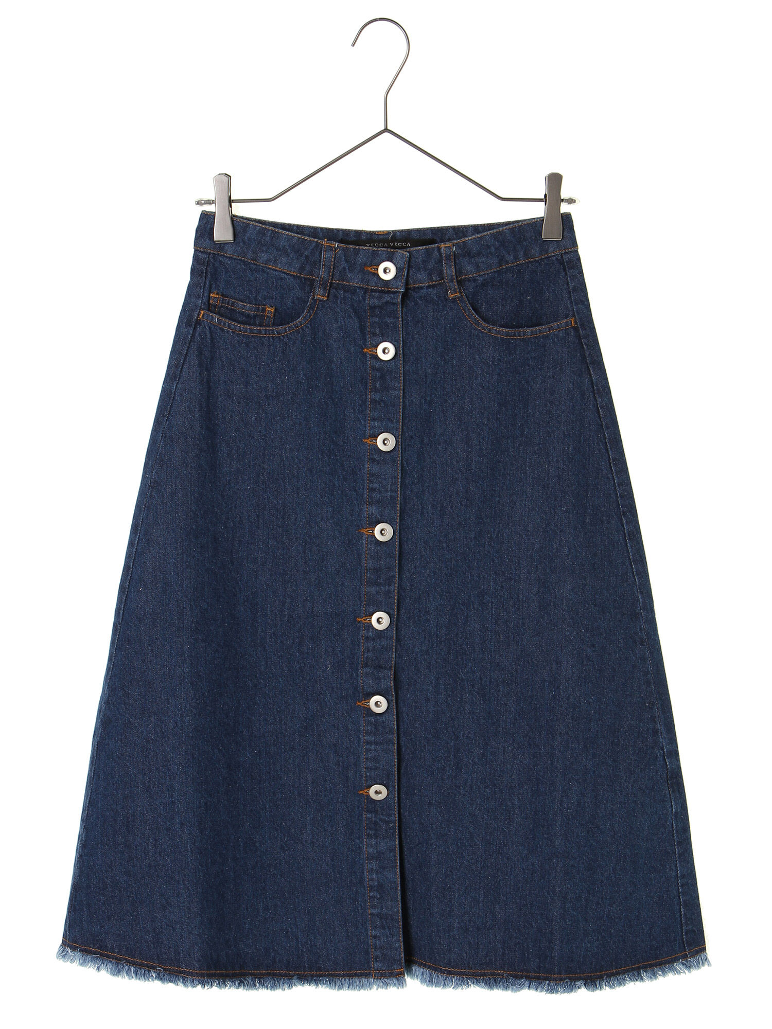 ・デニムフロントボタンスカート