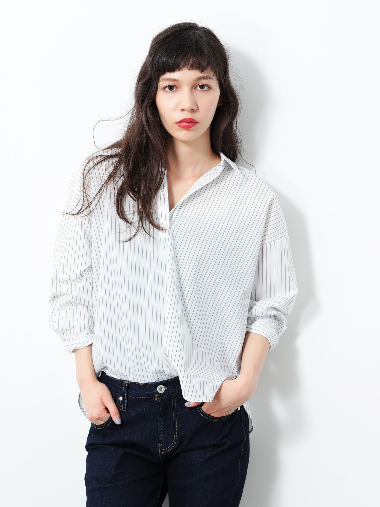 ・ストライプスキッパーシャツ