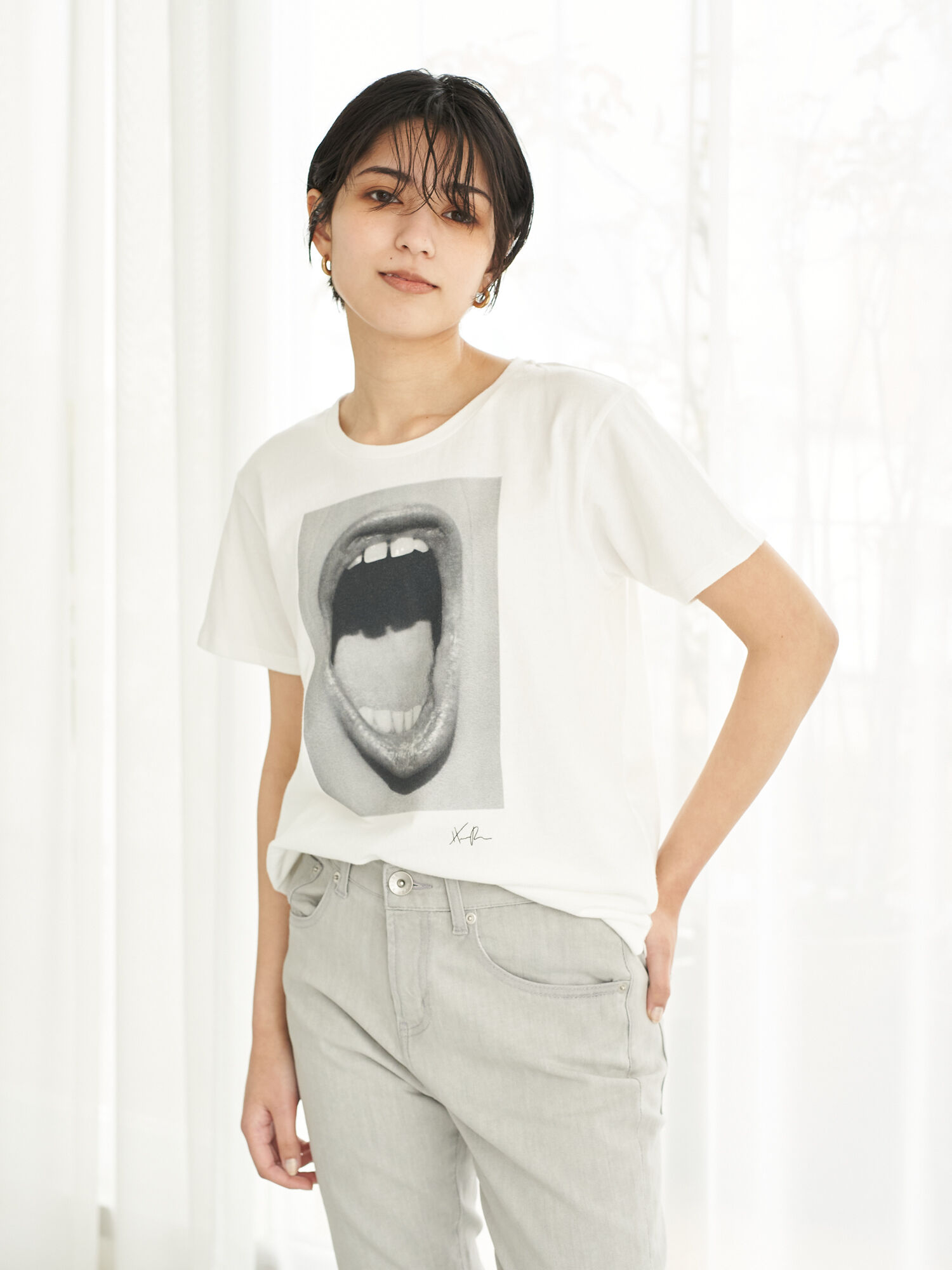 【6,000円(税込)以上のお買物で全国送料無料。】Herb Ritts プリントTee1