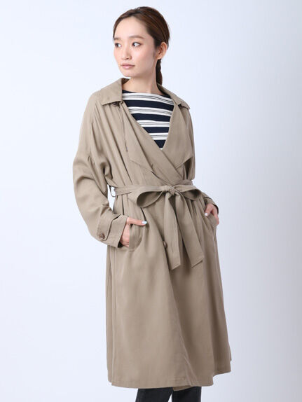 【In Red掲載】ドレープロングトレンチコート