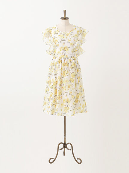 Maison de FLEUR 【sweet4月号掲載】【通販限定】オーガンジーフラワーワンピース ・・13,824円
