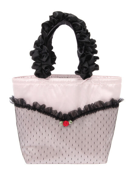 Maison de FLEUR Yuiコラボサテンチュールドットトートバッグ