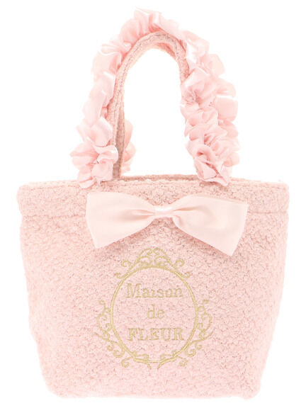 sweet × Maison de FLEUR sweetコラボピンクフリルハンドルトートバッグ