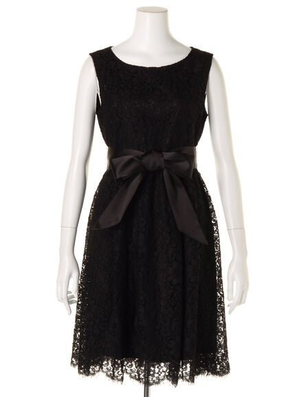 Maison de FLEUR【小嶋陽菜さん着用♪sweet12月号掲載】通販限定リボンレースワンピース