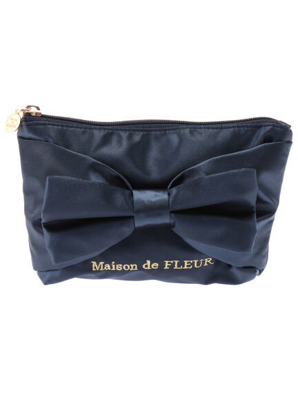 Maison de FLEUR ベーシックサテンリボンポーチ
