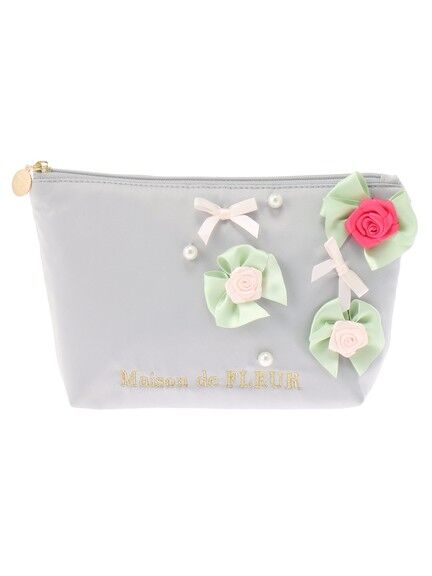 Maison de FLEUR【TOKYO GIRLS COLLECTIONモデル】フラワーリボンポーチ