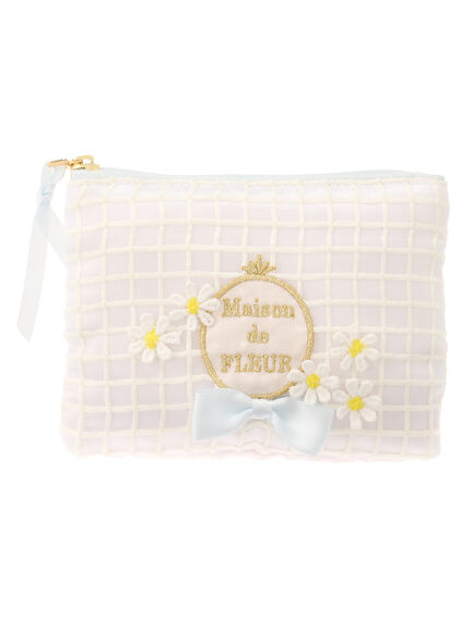 Maison de FLEUR フラワーレースティッシュポーチ