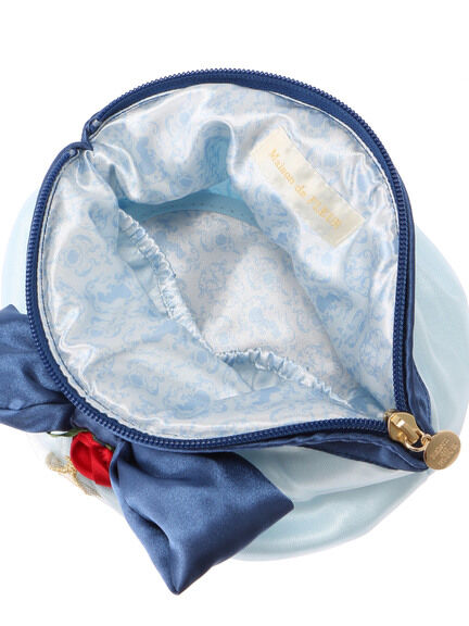 【美女と野獣】ベル&ローズリボンポーチ（裏地）