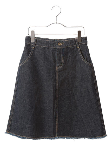 フリンジデニムスカート