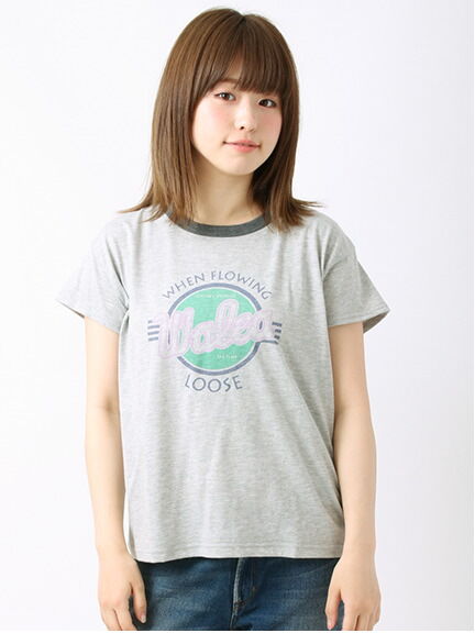 天竺ロゴプリントTシャツ 1203001-22-13-11