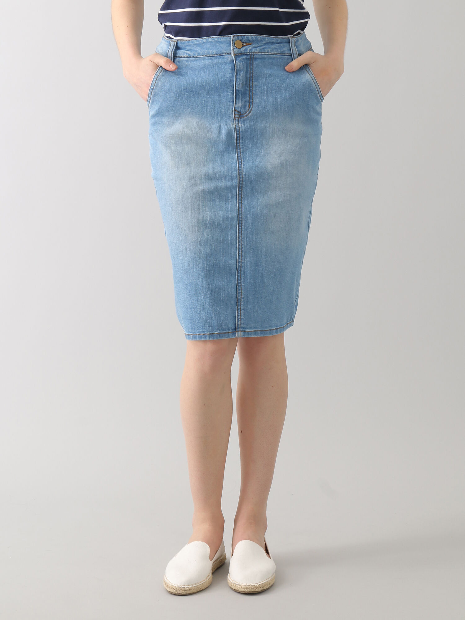 CRデニムペンシルスカート