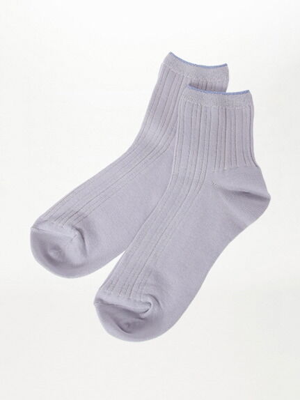 レディストップラメリブソックス