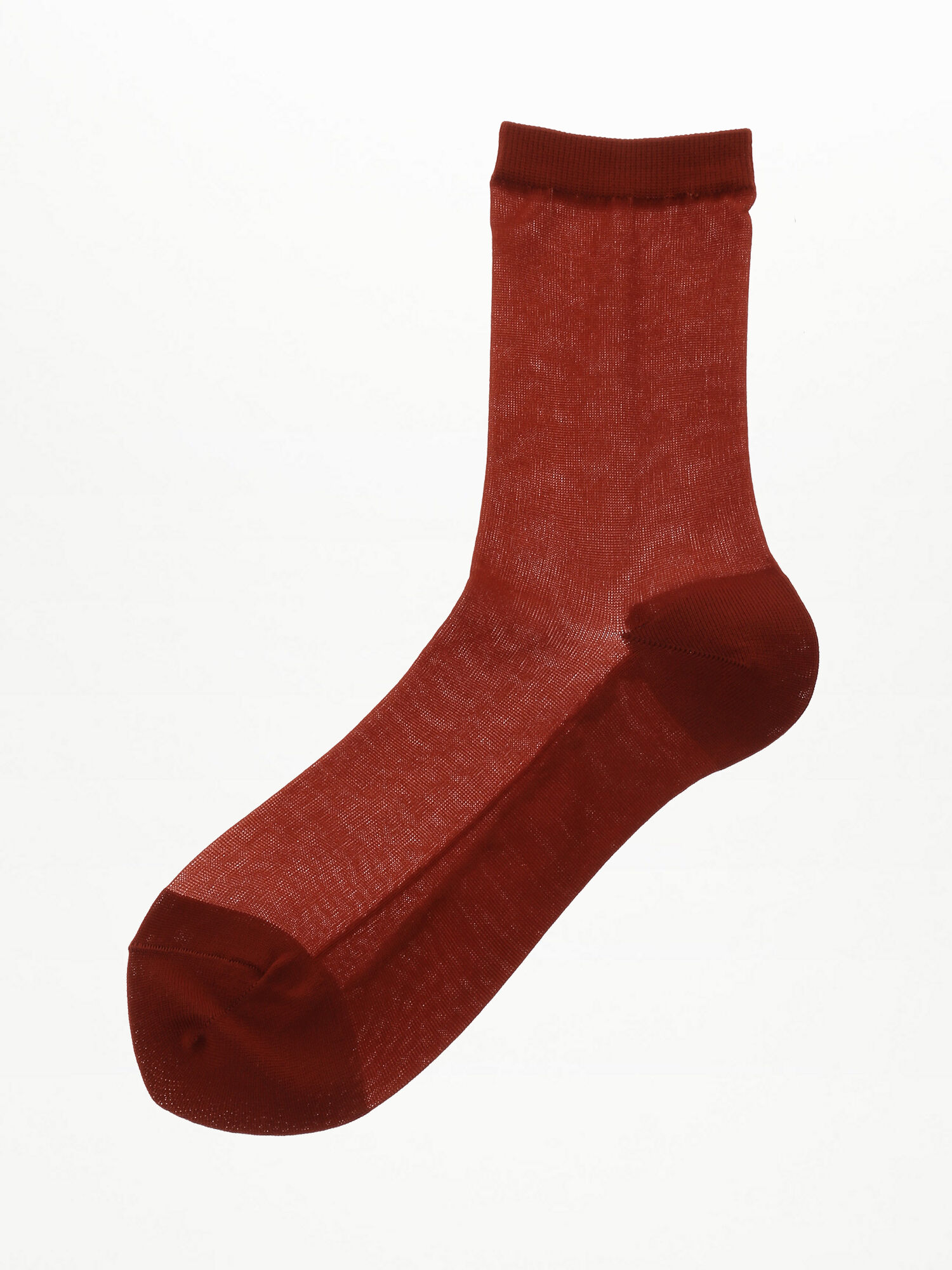 レディスシースルークルーソックス