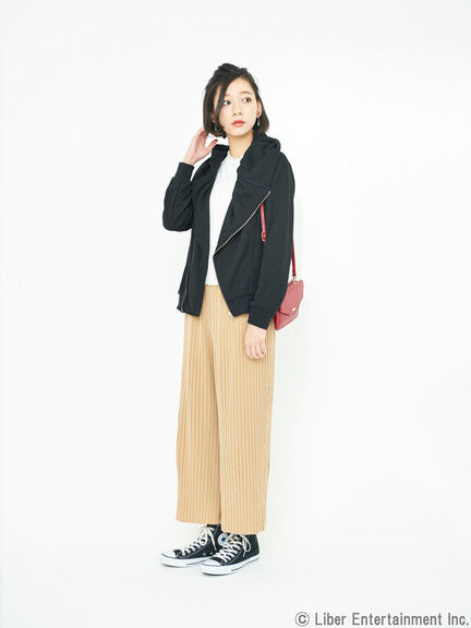 earth music&ecology Japan Label A3! 秋組イメージ ライダースパーカー