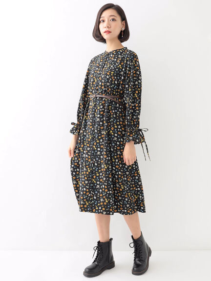 ＜広瀬すず コラボ＞キャンディスリーブ花柄ワンピース