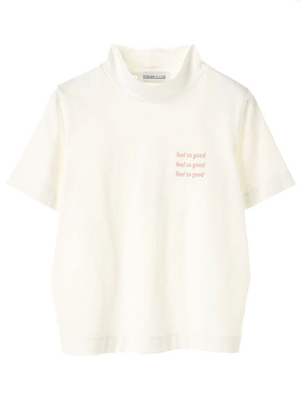 【earth music&ecology】菅沼ゆりデザイン モックネックTシャツ