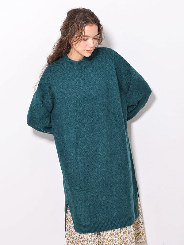 アウトレット スリットニットワンピース ライトグレー ブラック ライトブラウン ブルーグリーン ネイビー ライトパープル Earth Music Ecology アースミュージックアンドエコロジー のレディースワンピース 1c91l2h0230 ファッション通販のstripe Club