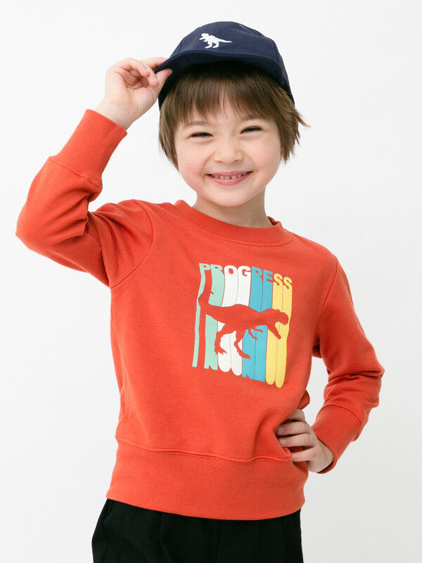 アウトレット Kids ダイナソートレーナー 杢グレー オレンジ ライトブルー Earth Music Ecology アースミュージックアンドエコロジー のレディースカットソー 1p91q1c0100 ファッション通販のstripe Club