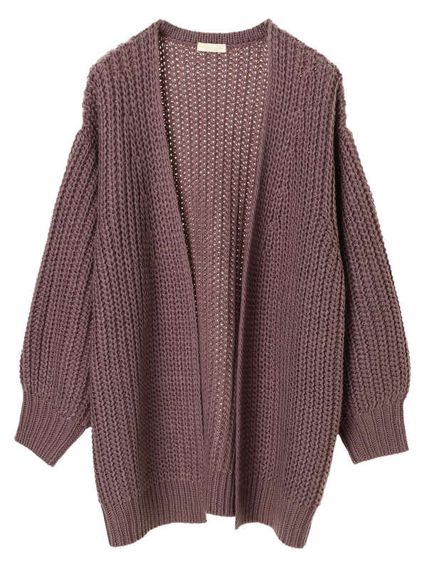 アウトレット ざっくりロングニットカーディガン アイボリー グレー ブラック ベージュ カーキ ラベンダー Earth Music Ecology アースミュージックアンドエコロジー のレディースカーディガン 1c93l2d00 ファッション通販のstripe Club