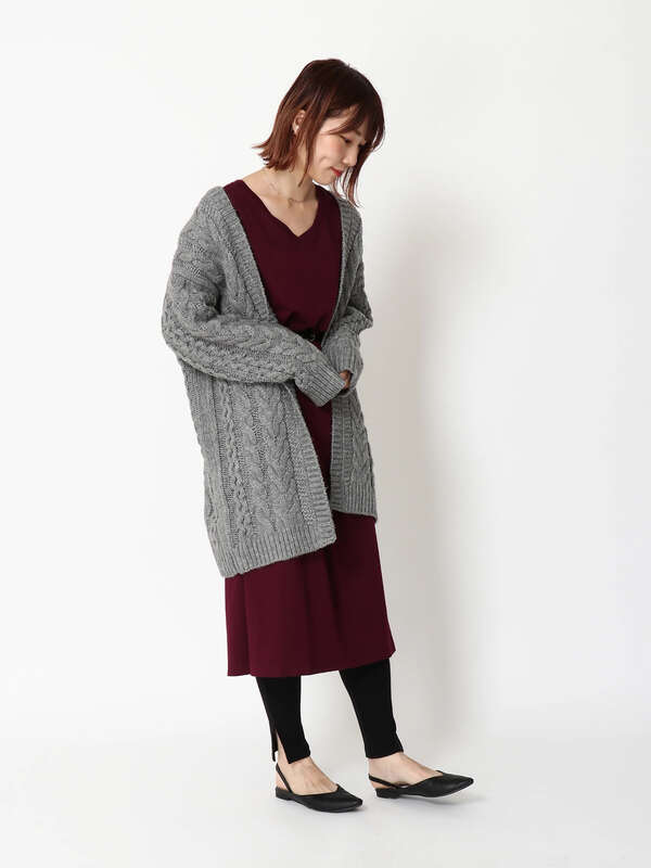 アウトレット ケーブルロングカーディガン アイボリー 杢グレー ブラック キャメル Earth Music Ecology アースミュージックアンドエコロジー のレディースカーディガン 1c94l2d0100 ファッション通販のstripe Club