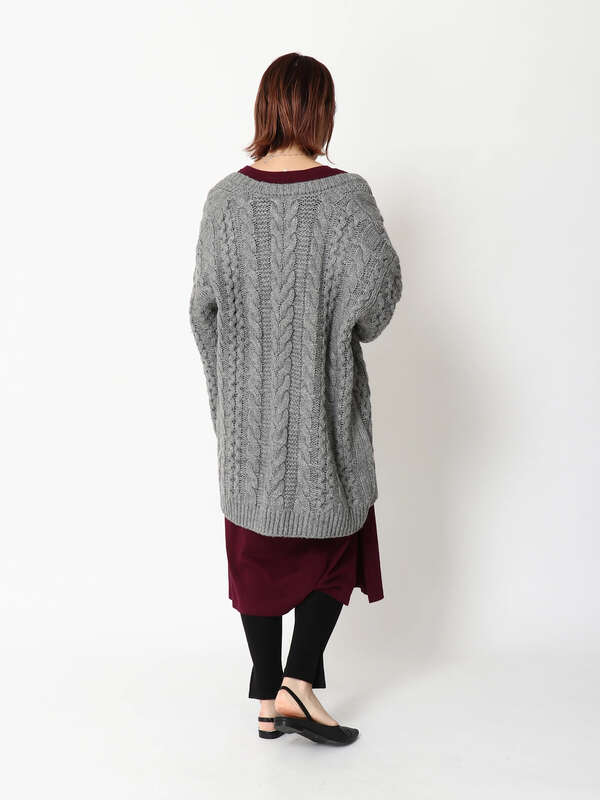 アウトレット ケーブルロングカーディガン アイボリー 杢グレー ブラック キャメル Earth Music Ecology アースミュージックアンドエコロジー のレディースカーディガン 1c94l2d0100 ファッション通販のstripe Club