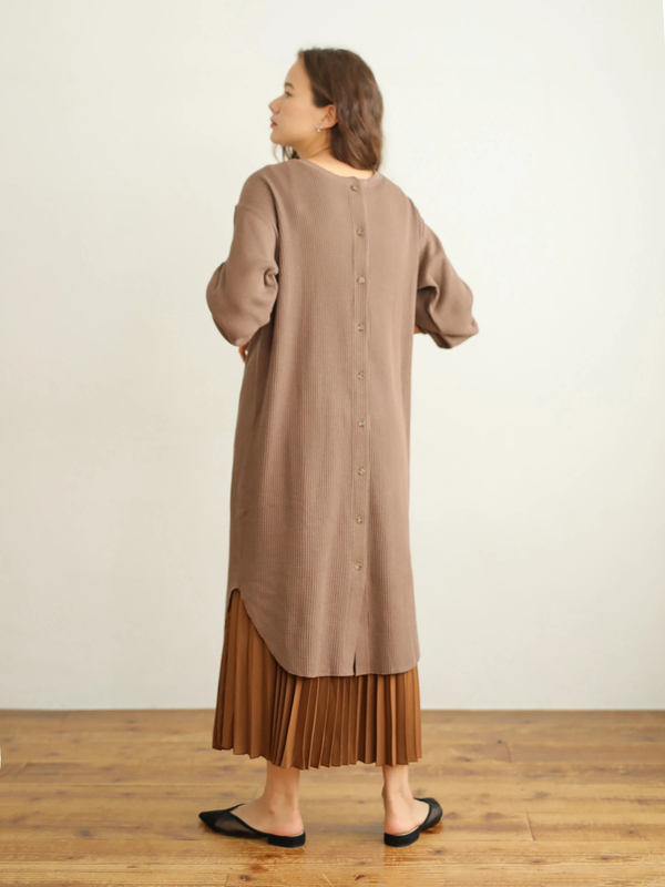 アウトレット オーガニックコットンワッフル2wayワンピース アイボリー ブラック ブラウン ラベンダー Earth Music Ecology アースミュージックアンドエコロジー のレディースワンピース 1c93l1h0940 ファッション通販のstripe Club