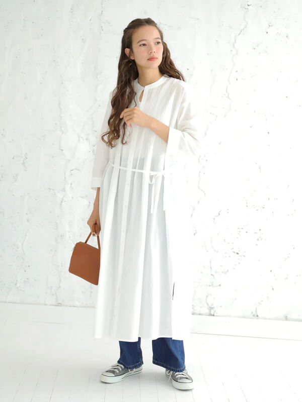 ピンタックワンピース オフホワイト ブラック ディープブルー Earth Music Ecology アースミュージックアンドエコロジー のレディースワンピース 1c93l0h10 ファッション通販のstripe Club