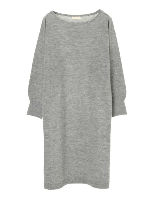 デコルテすっきりボートネックニットワンピース 杢グレー ブラック モカ ネイビー ダークグリーン ピンクベージュ Earth Music Ecology アースミュージックアンドエコロジー のレディースワンピース 1c93l2h0500 ファッション通販のstripe Club