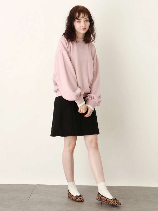 アウトレット ケーブルニットミニスカート アイボリー ブラック ベージュ ラベンダー Earth Music Ecology アースミュージックアンドエコロジー のレディーススカート 1d93l2l0300 ファッション通販のstripe Club