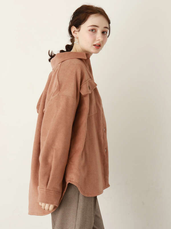 アウトレット 中綿シャツアウター ベージュ ブラウン サーモンピンク Earth Music Ecology アースミュージックアンドエコロジー のレディースブルゾン 1d94l0z0840 ファッション通販のstripe Club