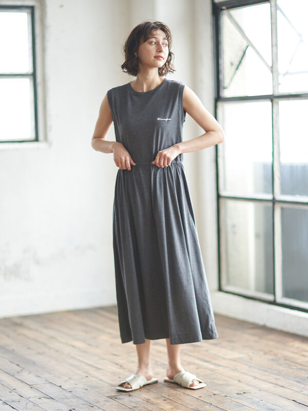 Champion Earthワンピース ブラック イエロー Earth Music Ecology アースミュージック アンドエコロジー のレディースワンピース 1j02l1h0100 ファッション通販のstripe Club