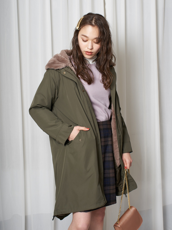 アウトレット 2wayモッズコート ロング ベージュ カーキ Earth Music Ecology アースミュージックアンドエコロジー の レディースコート 1c94l0z0800 ファッション通販のstripe Club