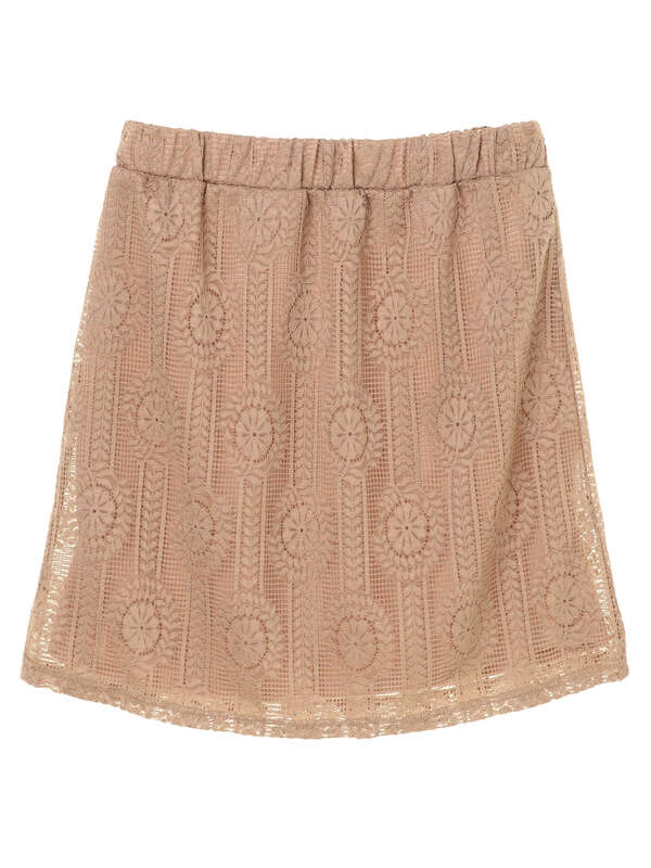 アウトレット Slr レースミニ台形スカート アイボリー ベージュ オレンジ Earth Music Ecology アースミュージックアンドエコロジー のレディーススカート 1p94l0l0800 ファッション通販のstripe Club