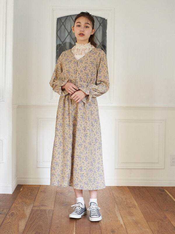 ウエスト切り替えワンピース ブラック ライトベージュ ダークグリーン Earth Music Ecology アースミュージックアンドエコロジー のレディースワンピース 1d97l0h0100 ファッション通販のstripe Club