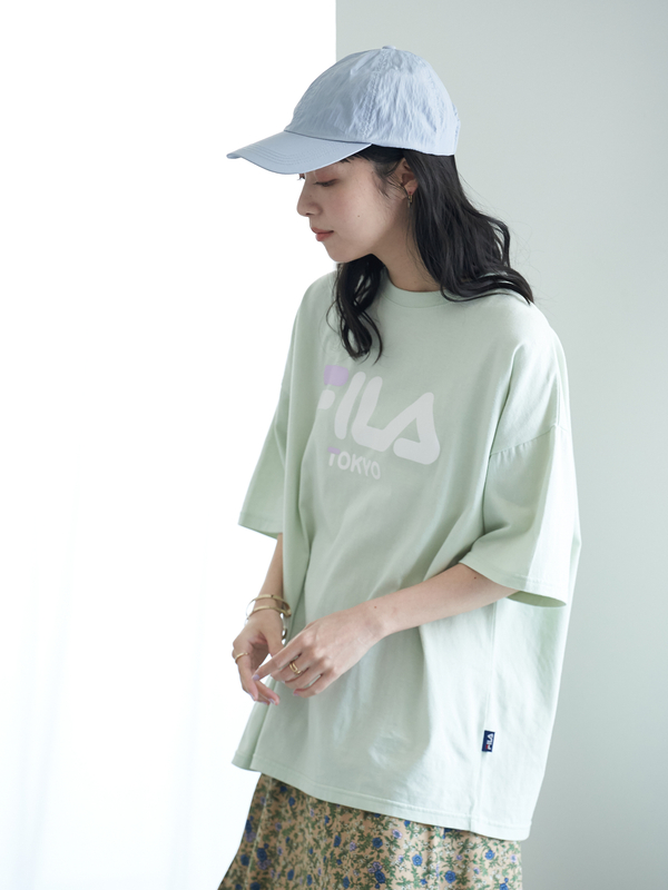 Fila Bigロゴ ボックスtシャツ ホワイト ミント ラベンダー Earth Music Ecology アースミュージックアンドエコロジー のレディースカットソー 1j02l1c0600 ファッション通販のstripe Club